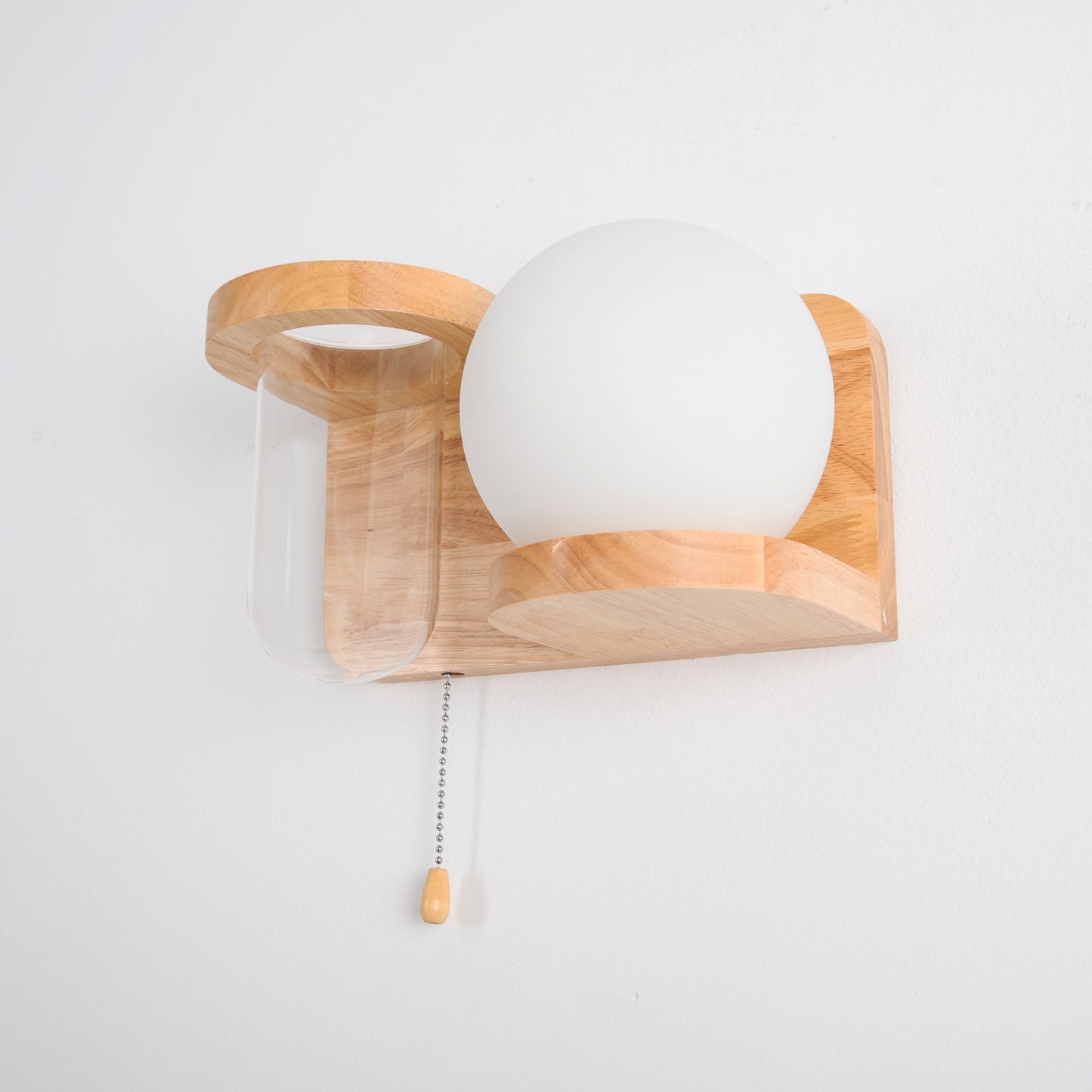Modern Wooden Wall Light with E27 Bulb – Stylish Indoor Wall Sconce for Warm Lighting