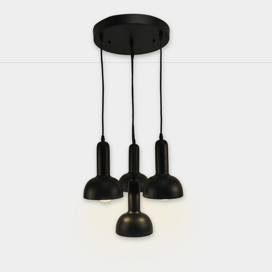 Milkway Black Circle Pendant (4 Lamps)