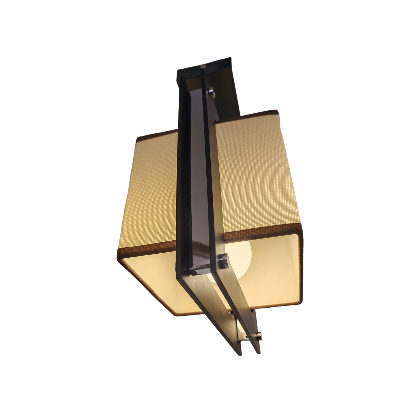 Semi Modern Pendant Ceiling Light Coffee Brown E27 Metal Hanging Lamp Single Head