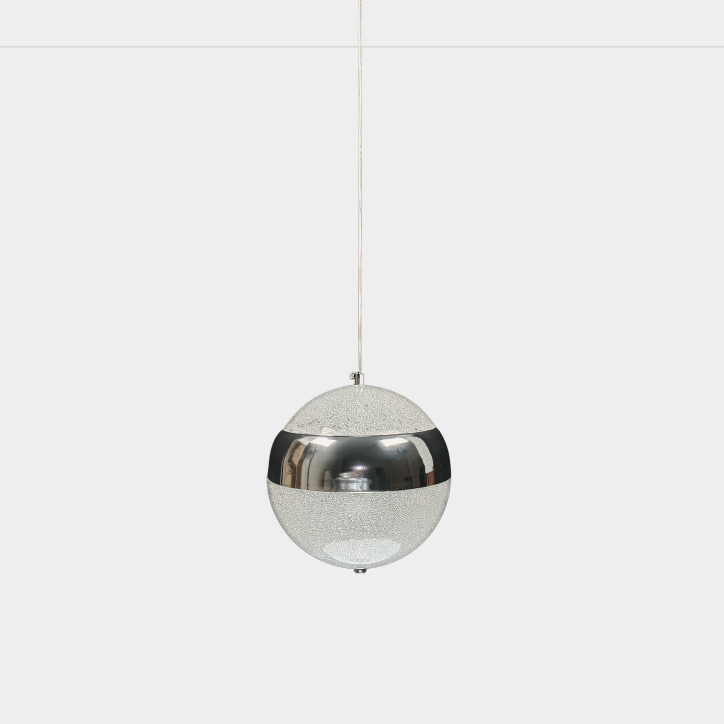 Modern Silver Pendant Light 30W Single Head Ceiling Hanging Lamp
