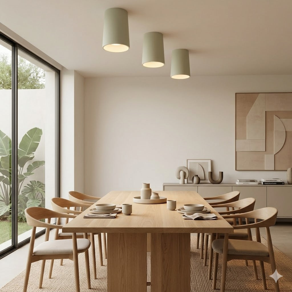 Modern White Cylinder Ceiling Light 24W Warm White 3000K LED Surface Mounted Spot Light