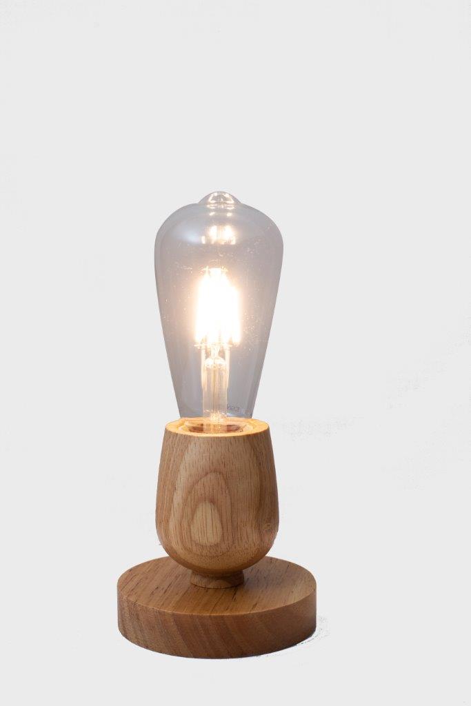 Modern Wooden Table Lamp E27 Bedside Lamp Natural Wood