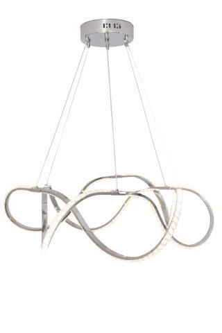 Modern Silver Chandelier Ceiling Light Warm White 3000K Elegant Lighting Fixture