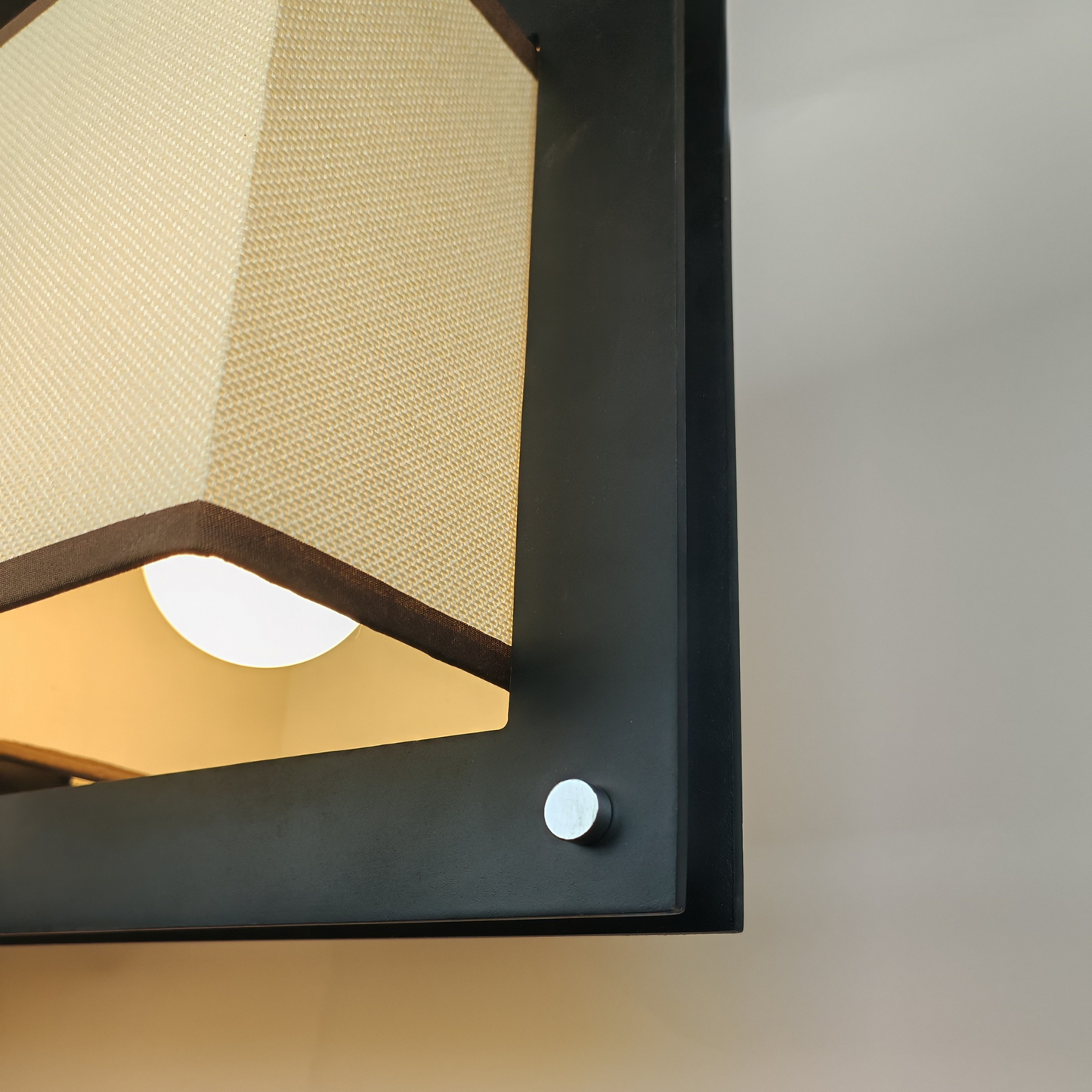 Semi Modern Ceiling Light 3 Heads Coffee Brown E27 Metal Ceiling Lamp