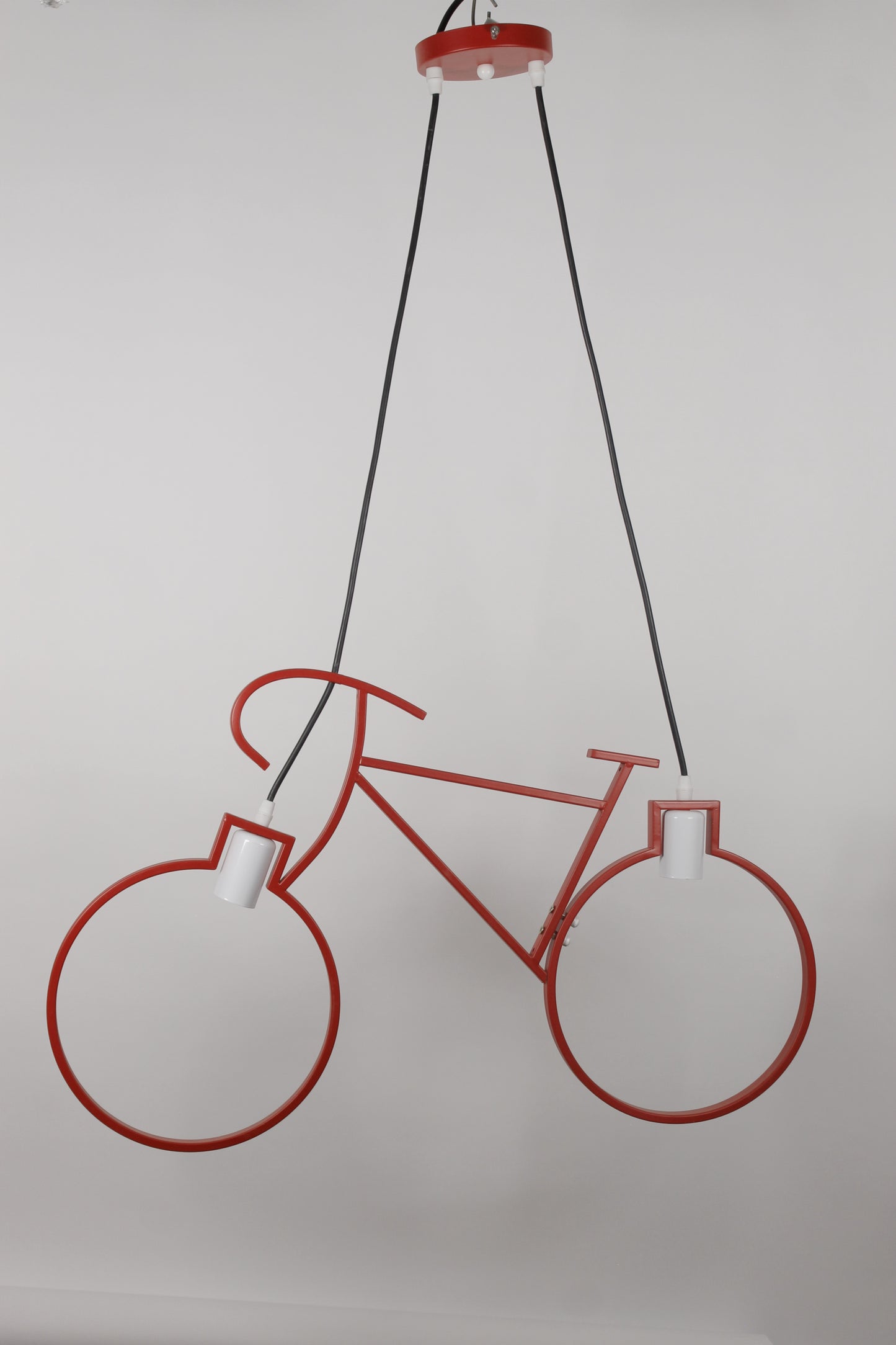 Modern Red Pendant Light 2 Heads E27 Metal Ceiling Hanging Chandelier