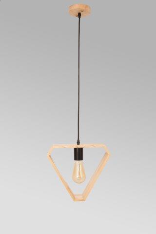 Alameer Triangled Wooden Pendant - 1 Lamp