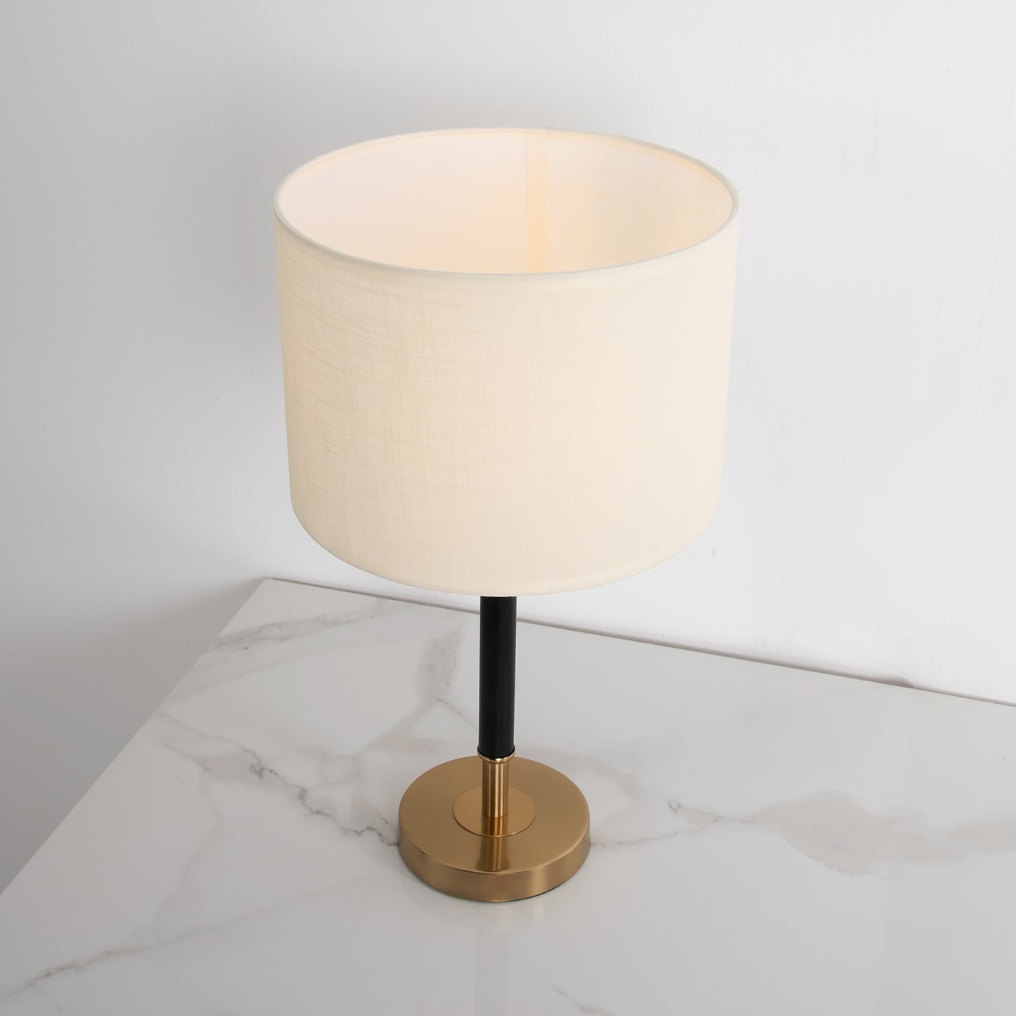 Modern Black & Gold Table Lamp with E27 Bulb – Stylish Bedside & Desk Light