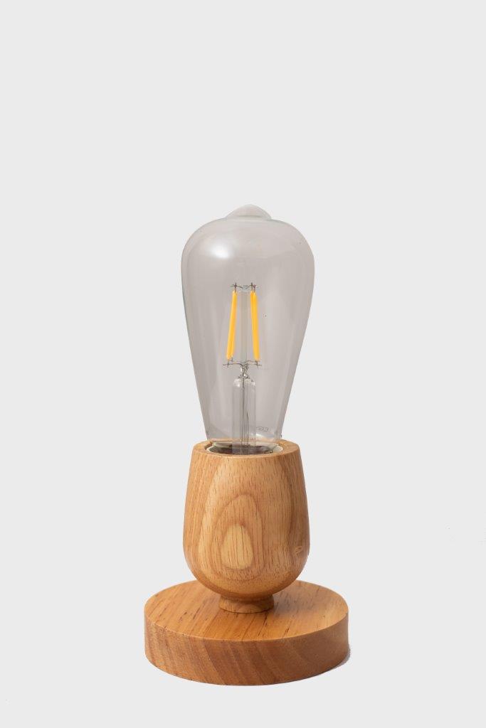 Modern Wooden Table Lamp E27 Bedside Lamp Natural Wood