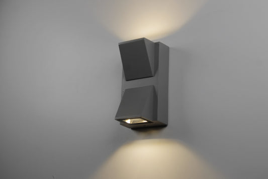 Modern Grey LED Wall Light 6W Warm Light Metal Wall Mounted Sconce