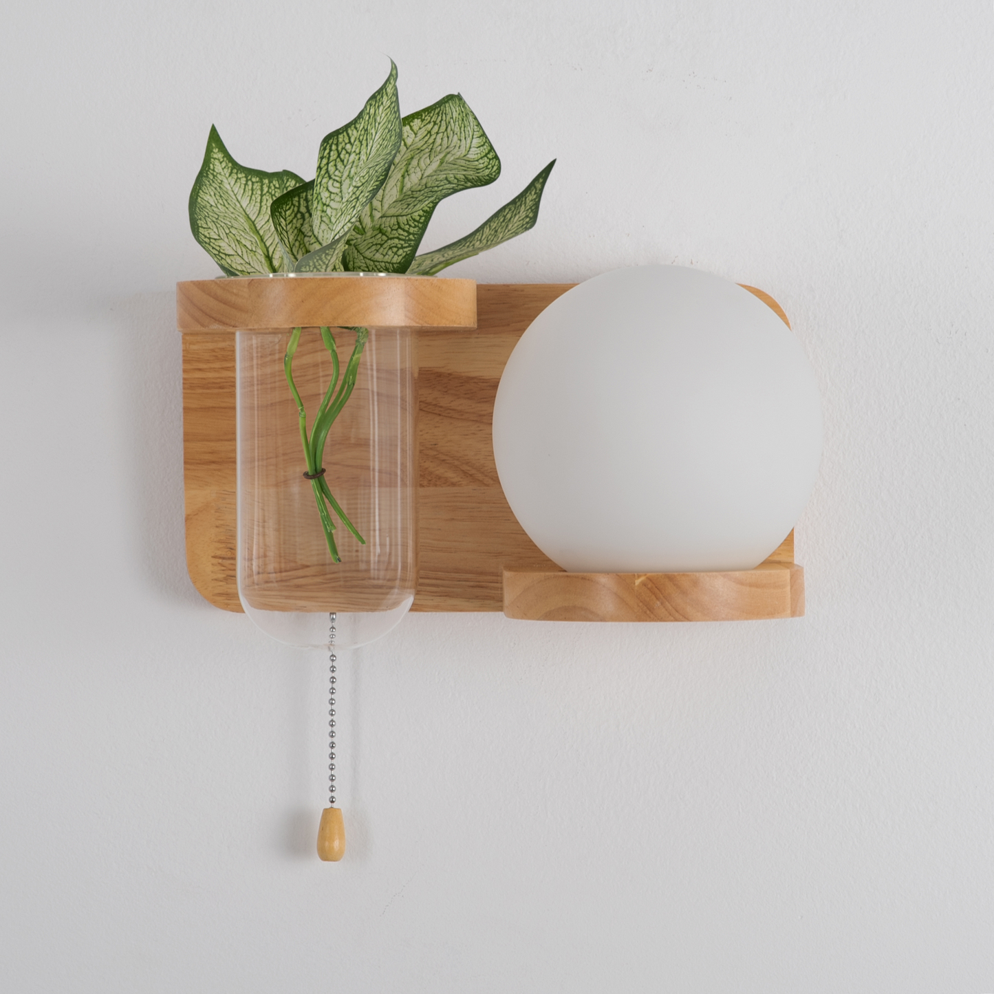 Modern Wooden Wall Light with E27 Bulb – Stylish Indoor Wall Sconce for Warm Lighting