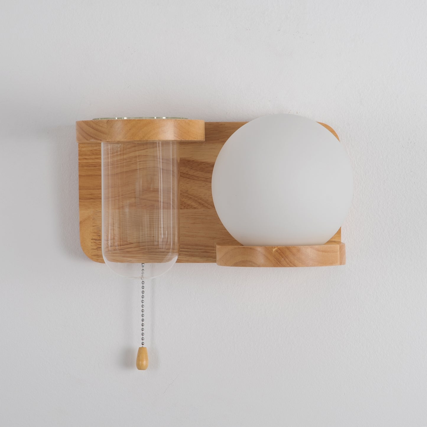 Modern Wooden Wall Light with E27 Bulb – Stylish Indoor Wall Sconce for Warm Lighting