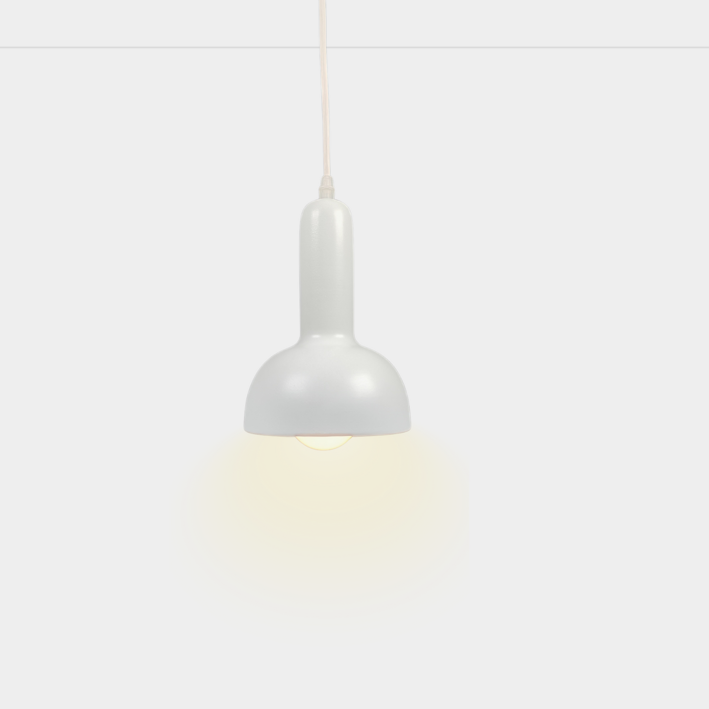 Modern White Pendant Ceiling Light Single Head E27 Metal Hanging Lamp