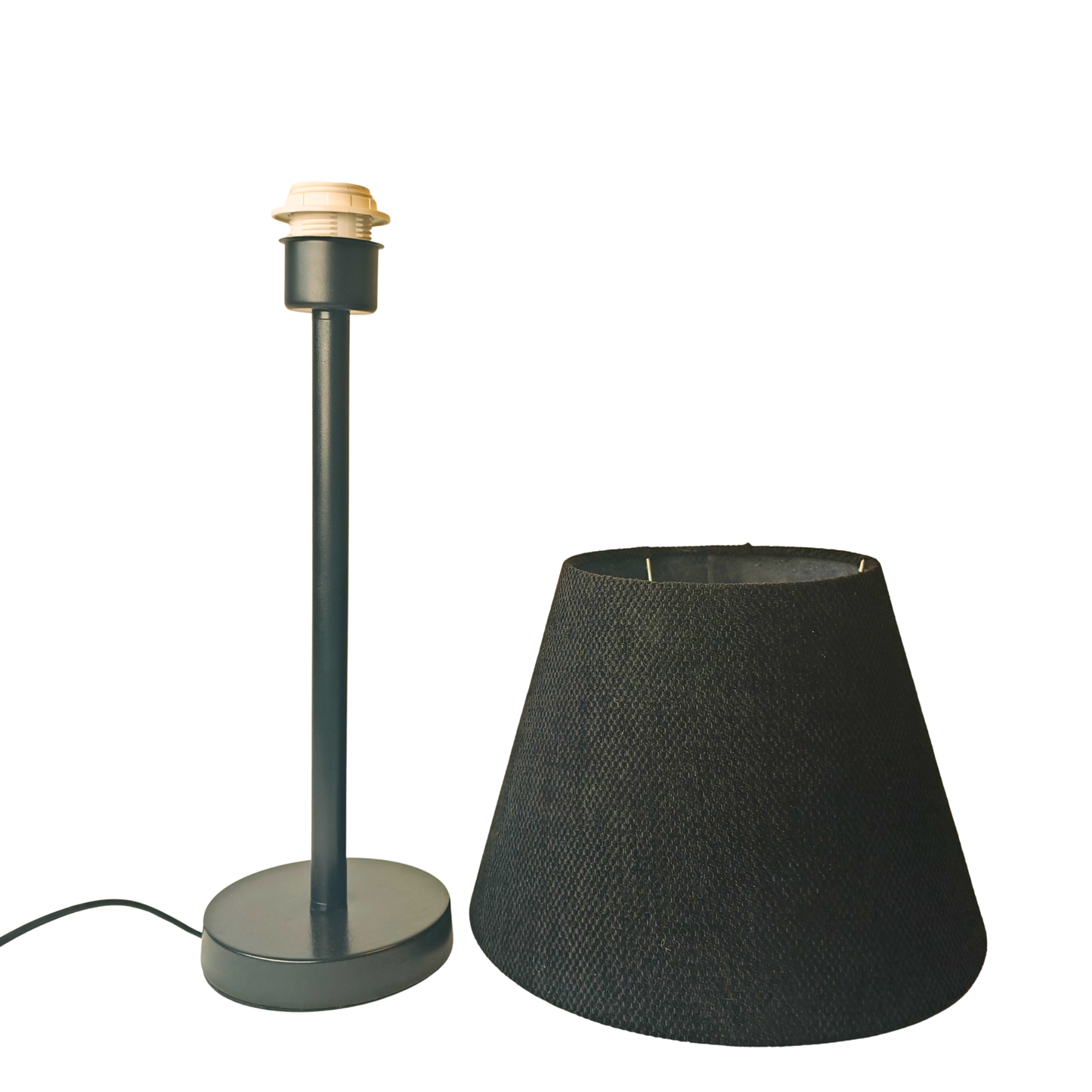 Modern Black Table Lamp with Coffee Shade – Stylish Bedside & Desk Lighting E27