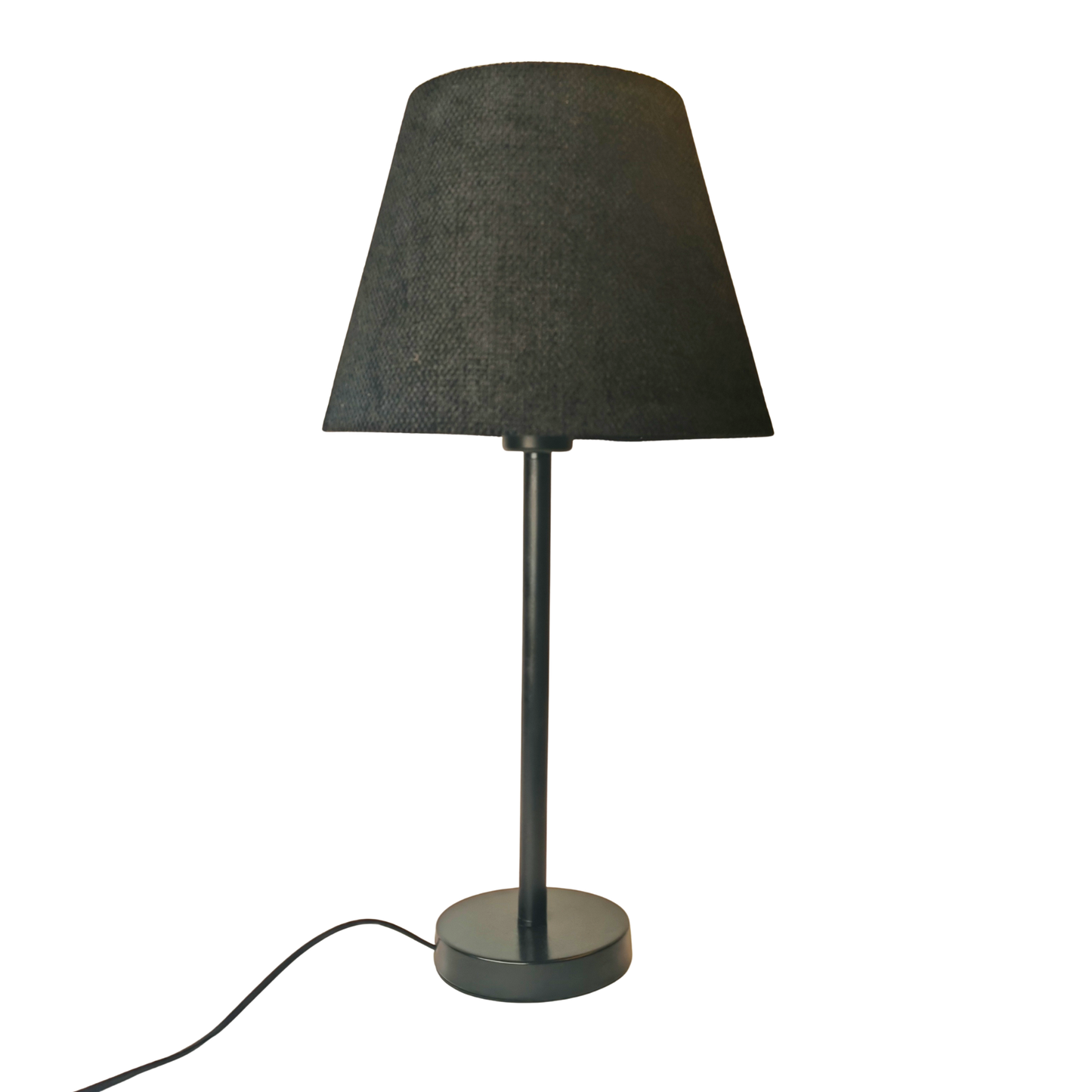 Modern Black Table Lamp with Coffee Shade – Stylish Bedside & Desk Lighting E27
