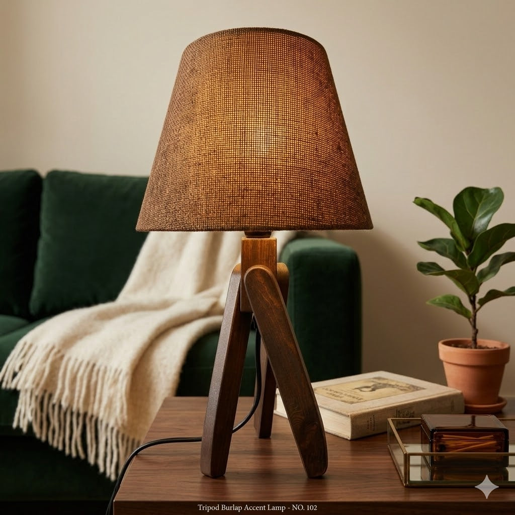 Modern Wooden Table Lamp with Beige Shade – Warm Bedside & Desk Lighting E27
