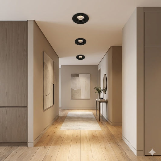 Modern Black Plastic Spot Light MR16 Ceiling Mounted