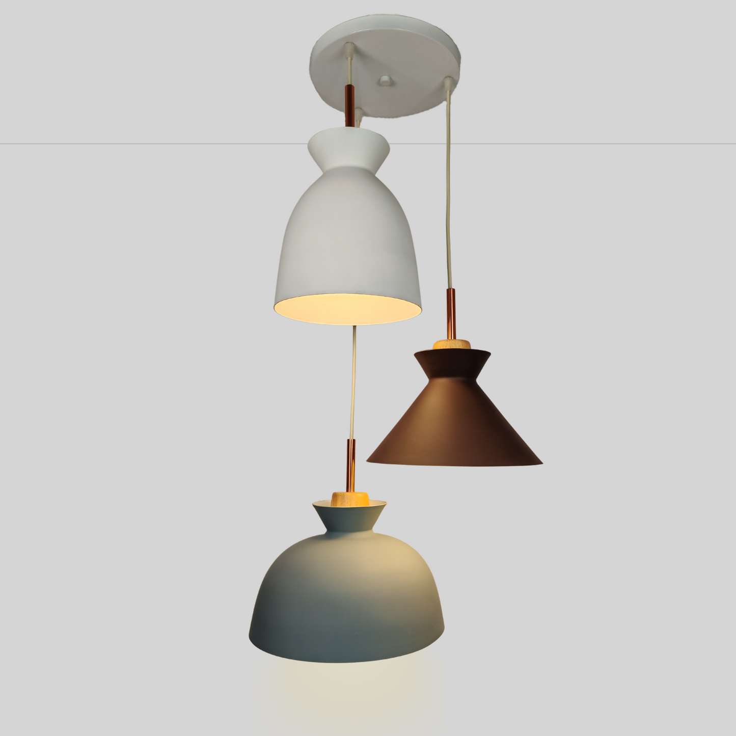 Alameer Colored Cones Pendant - 3 Lamps