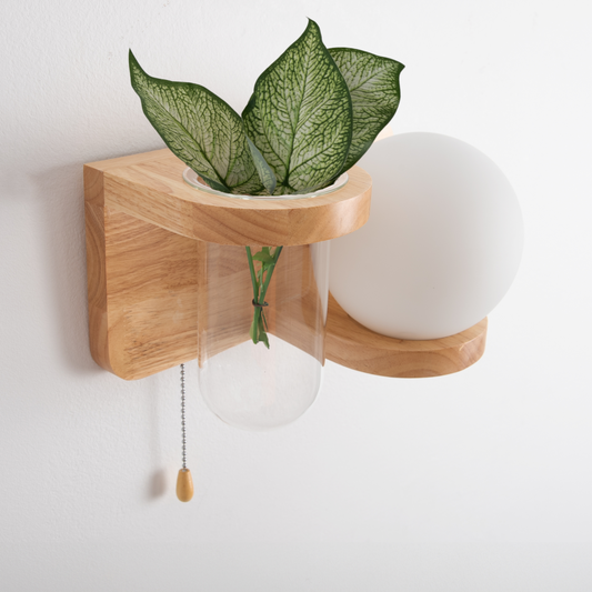 Modern Wooden Wall Light with E27 Bulb – Stylish Indoor Wall Sconce for Warm Lighting