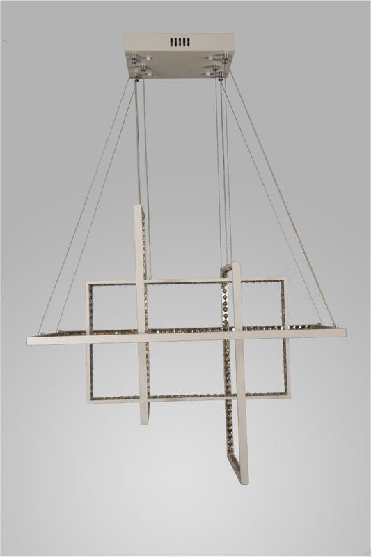 Modern Lucca white chandelier, 60 watts